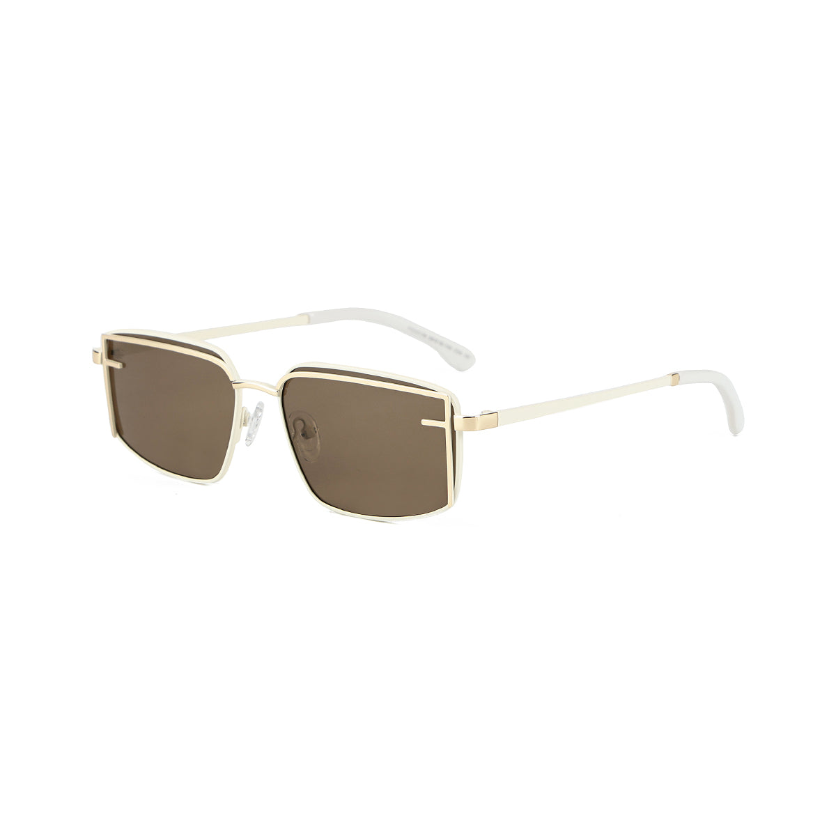 WHITE/GOLD/BROWN LENS