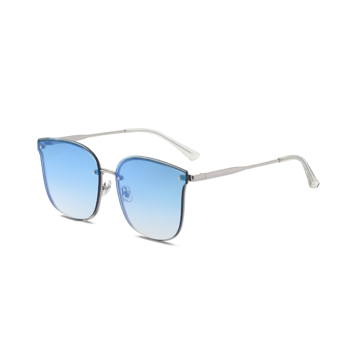 SILVER/DC.BLUE LENS