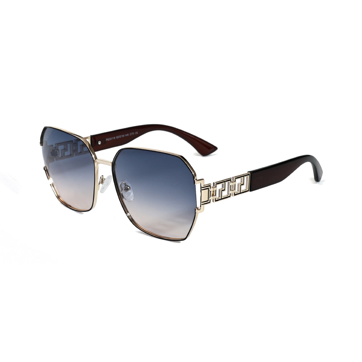 BROWN/GOLD/PINK DC BLUE LENS